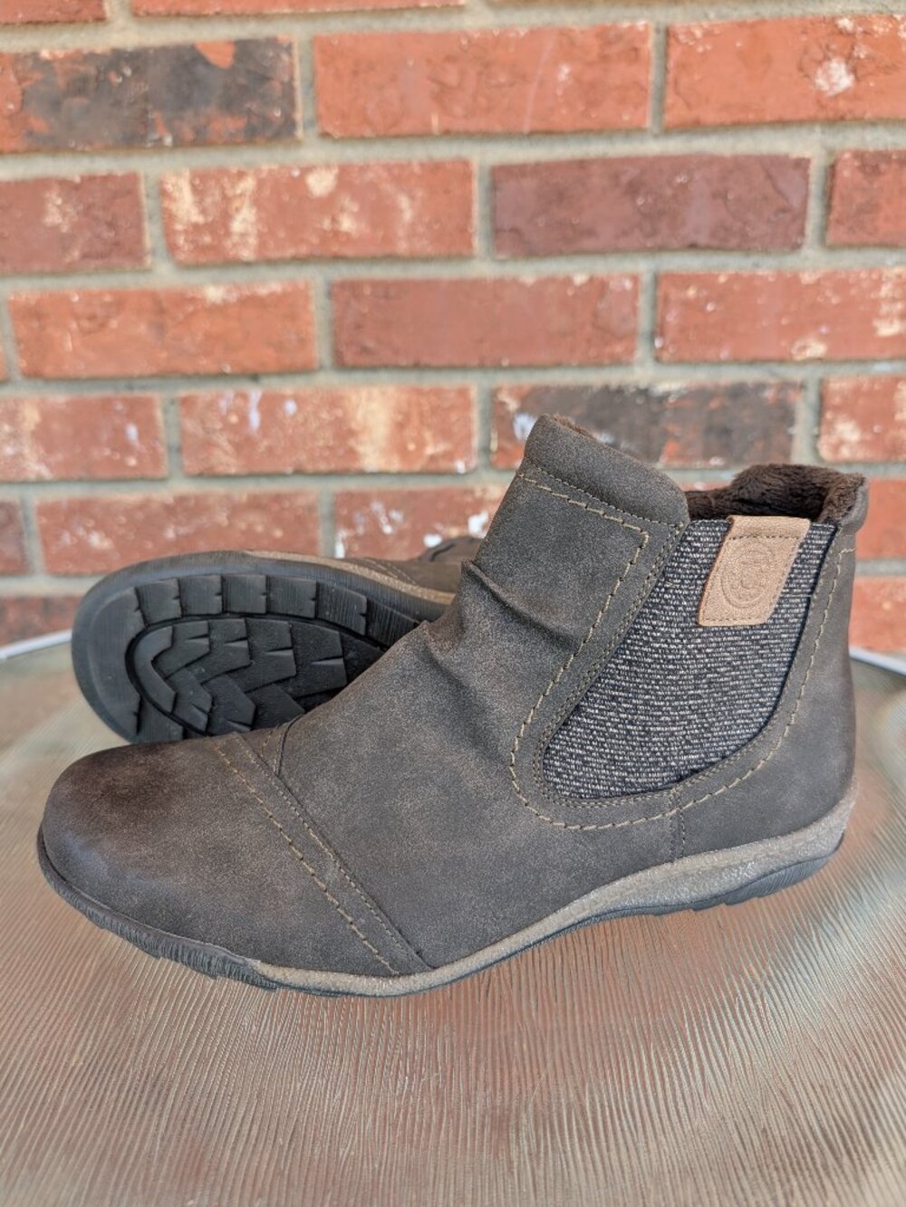Women's Spring Step Atella Brown Leather Ankle Boots Size 9.5 - 10
